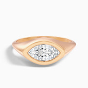 Delphia Marquise East West Bezel Moissanite Diamond Engagement Ring