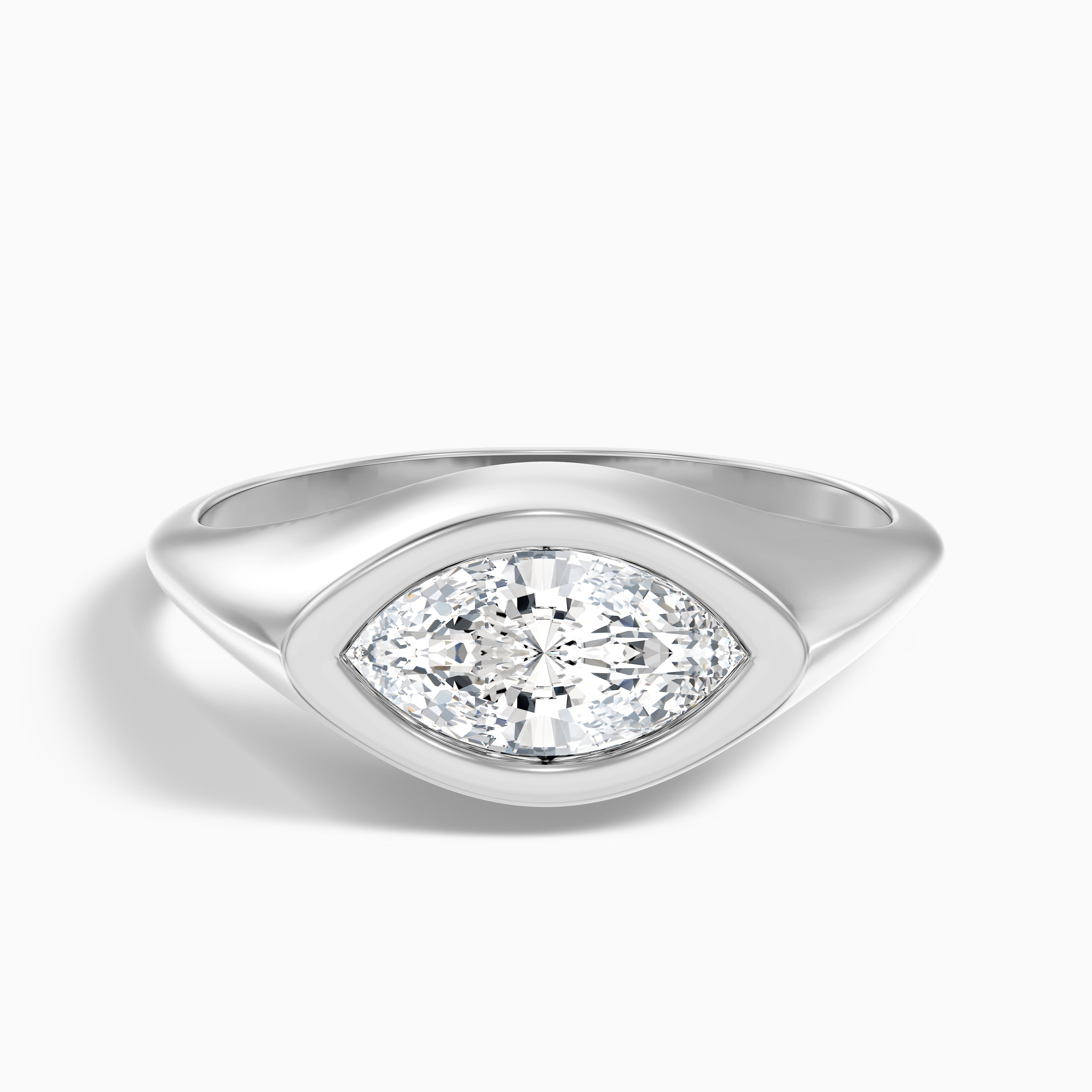 Delphia Marquise East West Bezel Lab Grown Diamond Engagement Ring