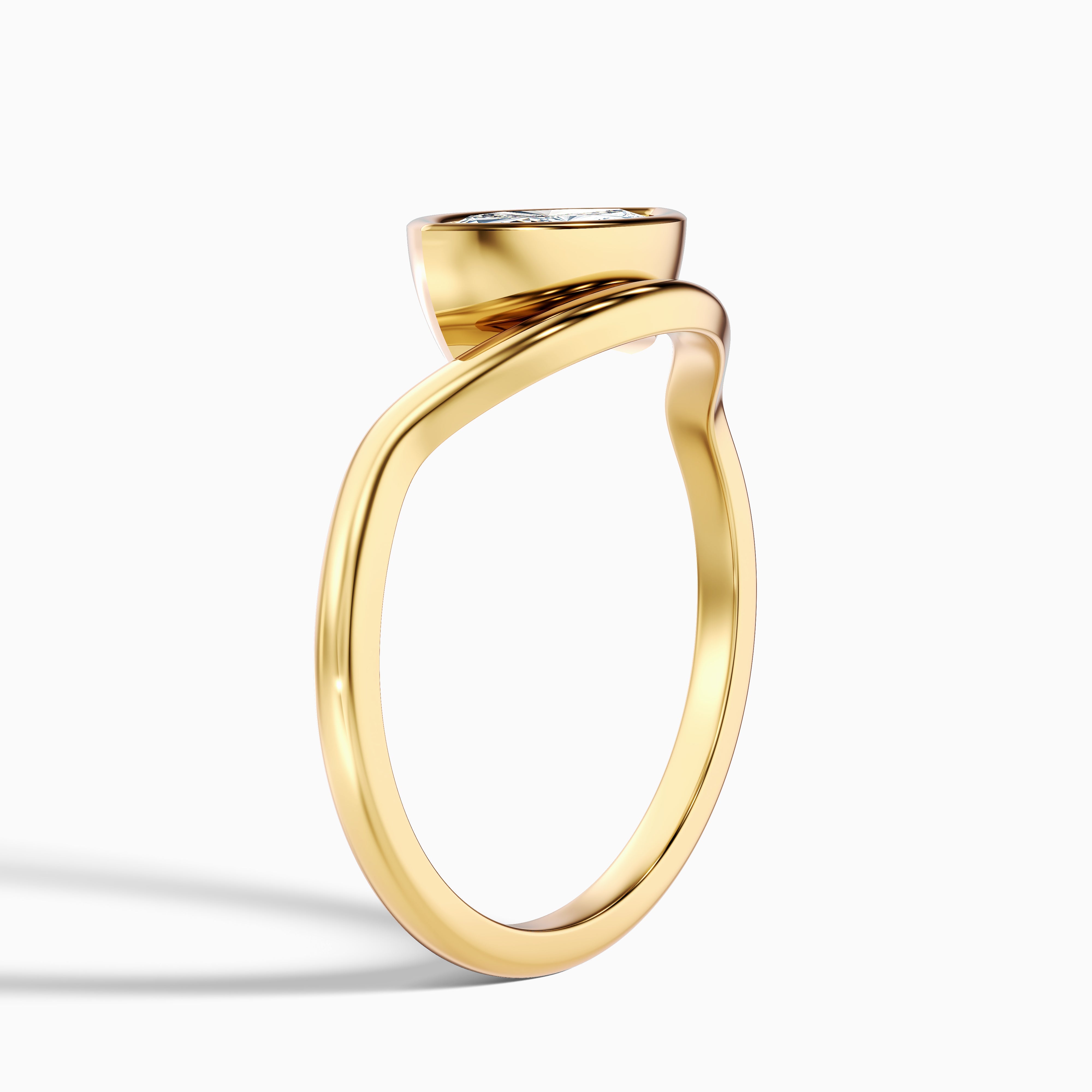 Lyricah Marquise East West Bezel Lab Grown Diamond Engagement Ring