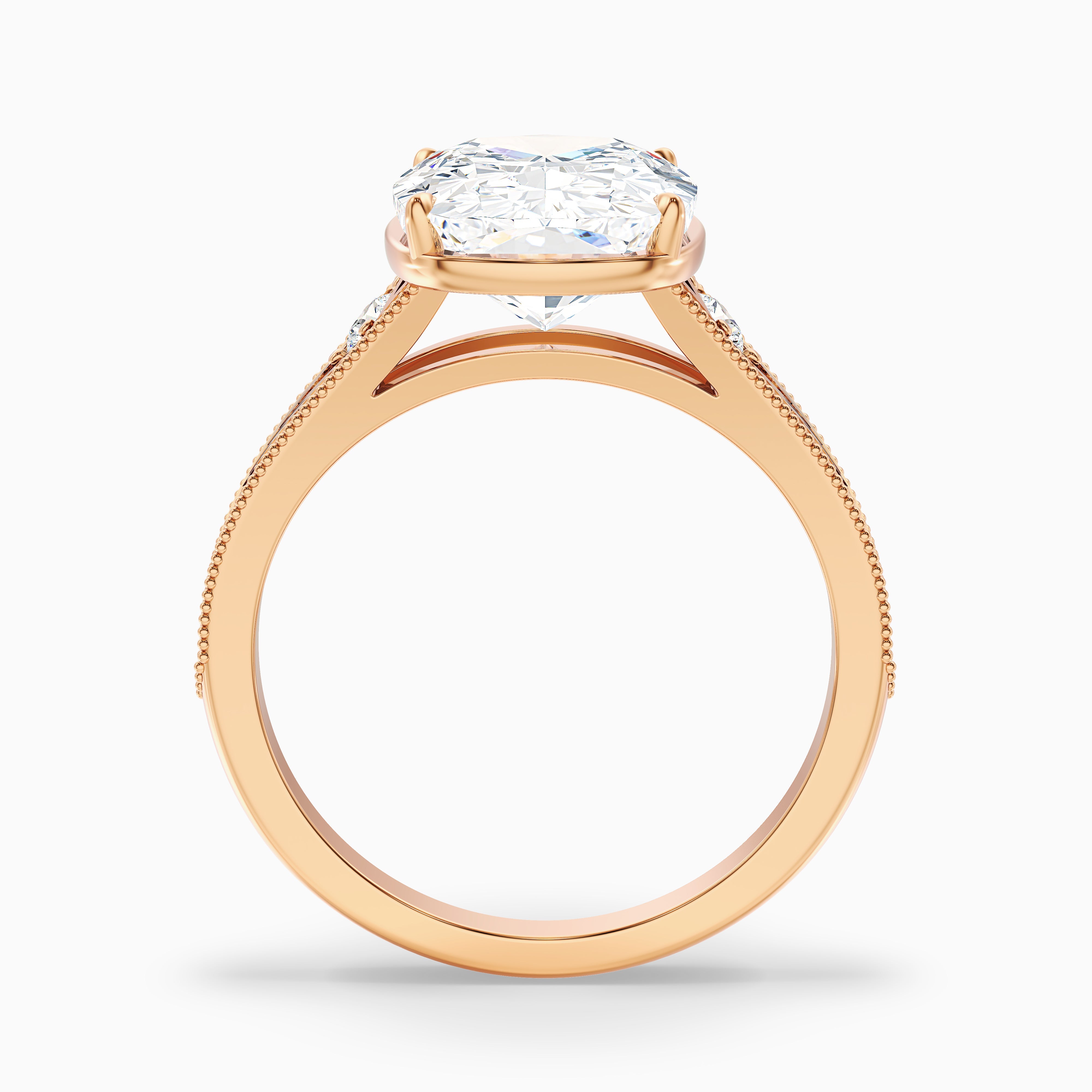 Taylor Elongated Old Mine Cushion Cut Moissanite Diamond Ring