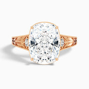 Elissia Elongated Cushion Cut Moissanite Diamond Engagement Ring