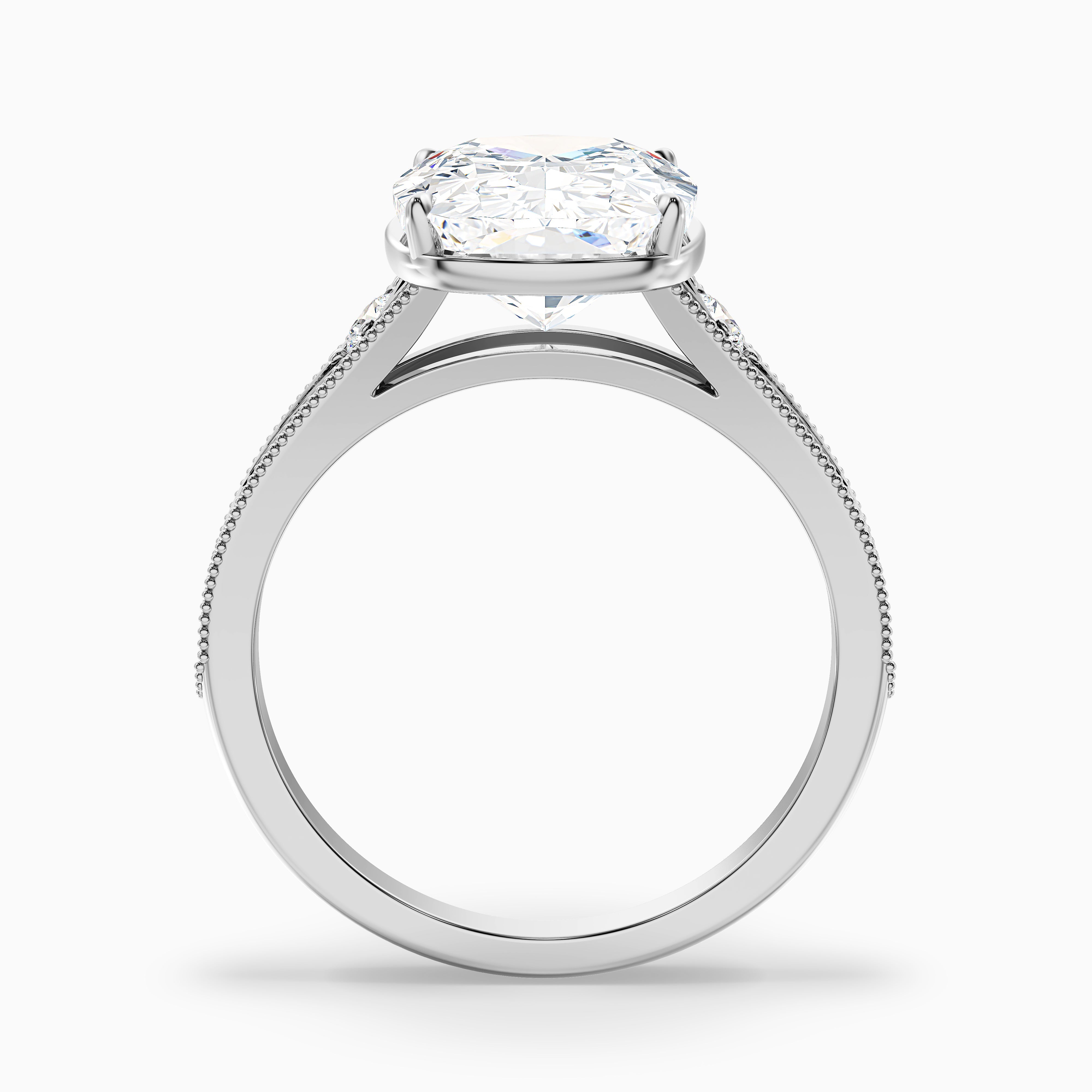 Elissia Elongated Cushion Cut Moissanite Diamond Engagement Ring