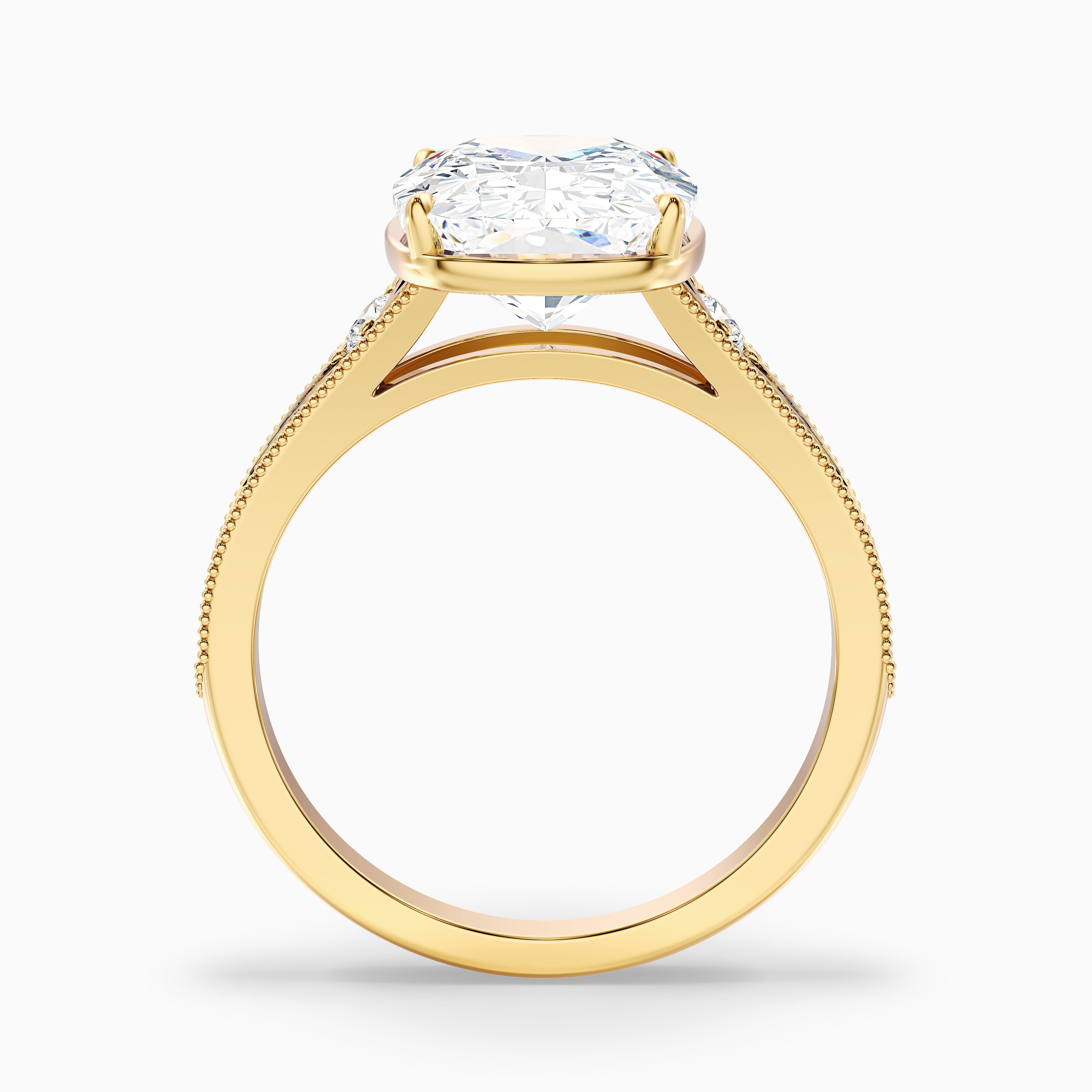 Elissia Elongated Cushion Cut Moissanite Diamond Engagement Ring