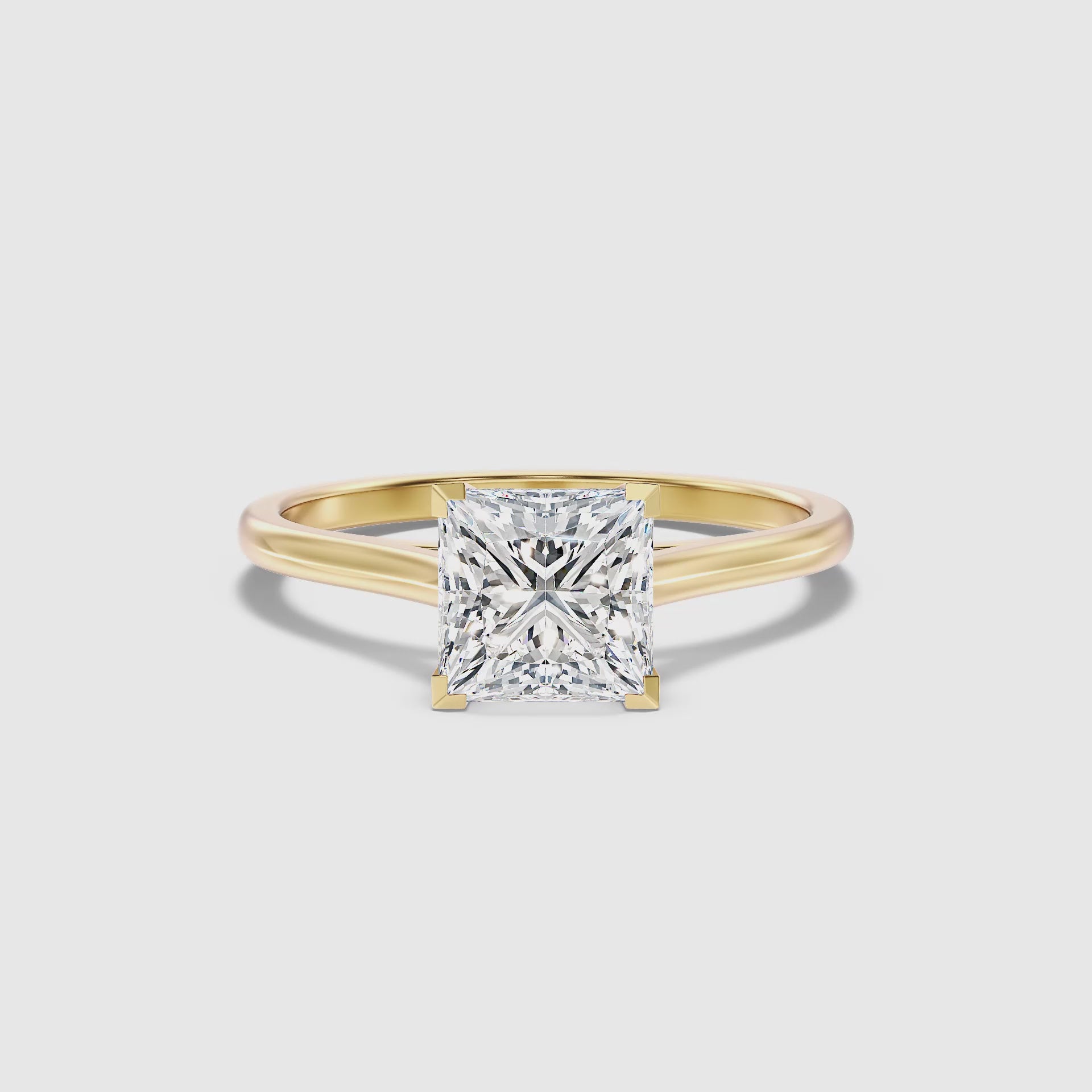 Load video: Sophia Princess Solitaire Moissanite Promise Ring